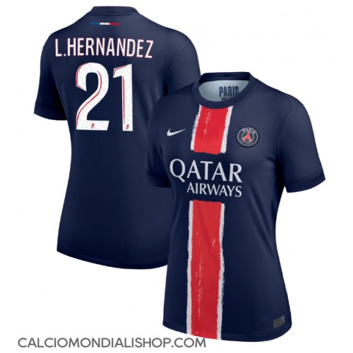 Maglie da calcio Paris Saint-Germain Lucas Hernandez #21 Prima Maglia Femminile 2024-25 Manica Corta